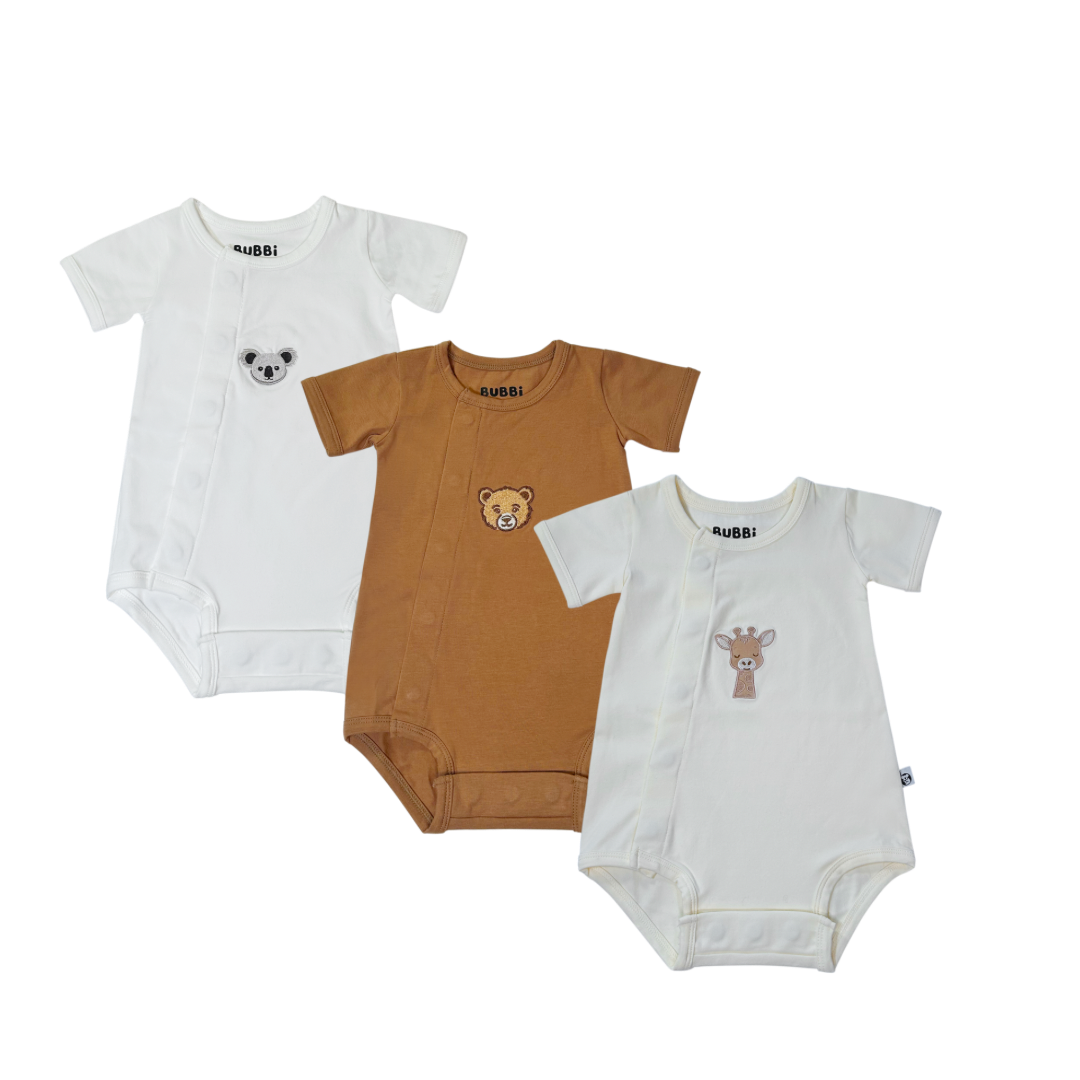 Magnetische Rompers pack 3 stuks met Korte Mouwen
