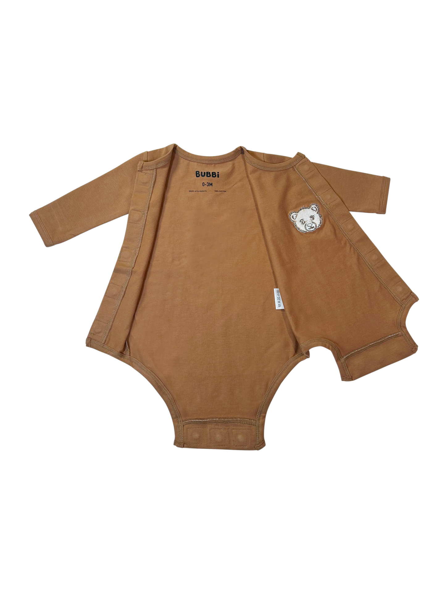 Magnetische Romper Beer |    Lange Mouwen