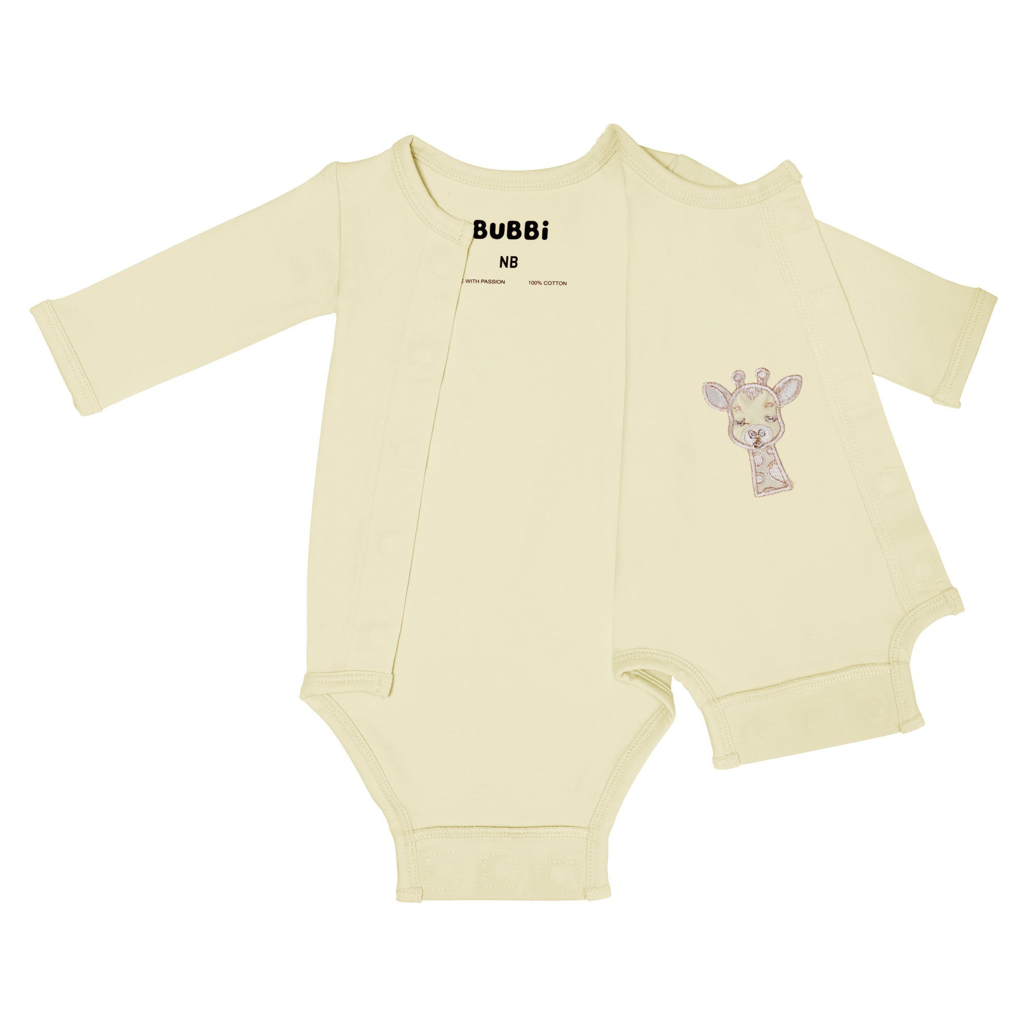 Magnetische Romper Giraffe | Lange Mouwen
